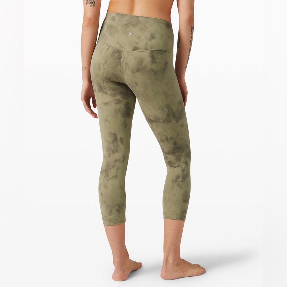 Lululemon Align Crop 21” Diamond Dye Vista Green Leggings